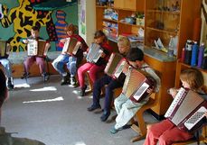 Junge Akkordeonisten